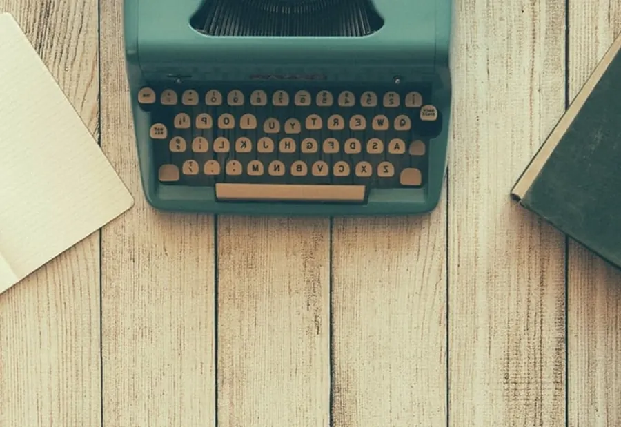 Vintage typewriter and notebook representing editorial craft